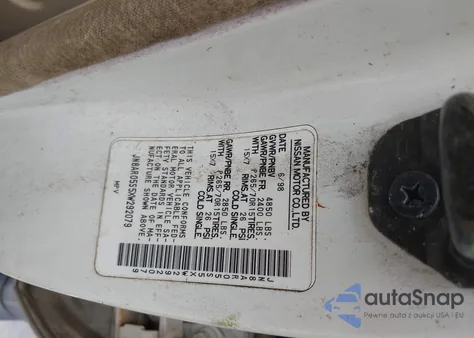 1999 Nissan Pathfinder Le/Se/Xe z USA, uszkodzony, nr VIN JN8AR05S5XW292079